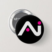A.i. Retro Knopf-Weiß-Logo Button (Vorne & Hinten)