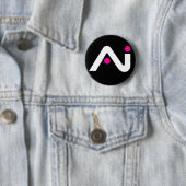 A.i. Retro Knopf-Weiß-Logo Button (Beispiel)