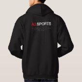 A.I. Sportschwarze Hoodie (Rückseite)