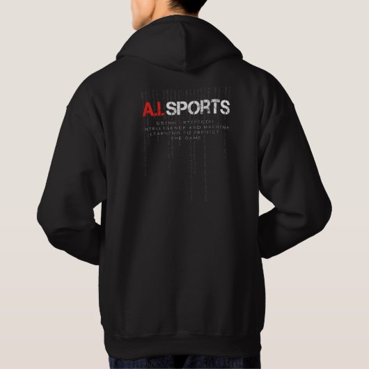 A.I. Sportschwarze Hoodie (Rückseite)