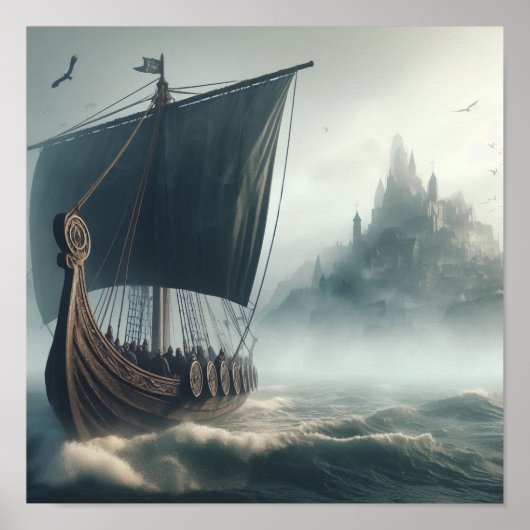 A.I. Viking Ship Poster (Vorne)