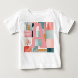A in rosa KI-Kunst Baby T-shirt