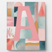 A in rosa KI-Kunst Fotoplatte (Vorderseite)