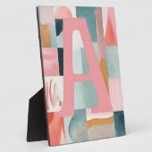 A in rosa KI-Kunst Fotoplatte (Seite)