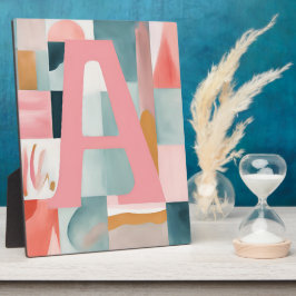 A in rosa KI-Kunst Fotoplatte