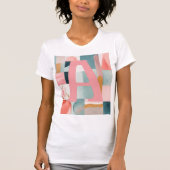 A in rosa KI-Kunst T-Shirt (Vorderseite)