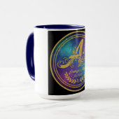 'A' Initial Monogram Mug Set - Ananya's Est. 2025 Tasse (Vorderseite Links)