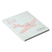 A is for Airplane Notizblock (angewinkelt)