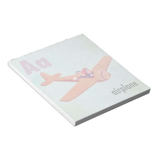 A is for Airplane Notizblock (angewinkelt)
