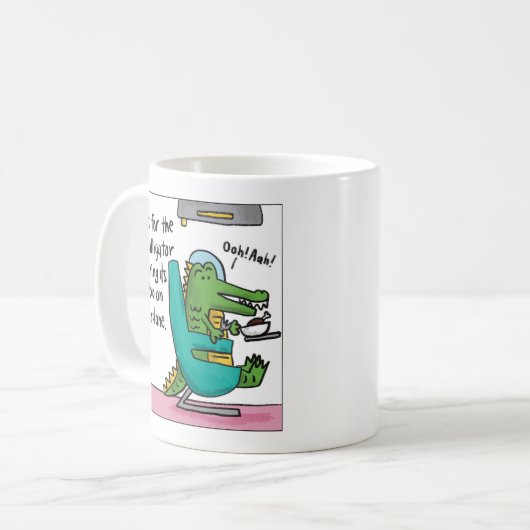 A is for Alligator Adobo T-Shirt Kaffeetasse (Vorderseite Links)