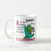 A is for Alligator Adobo T-Shirt Kaffeetasse (Links)