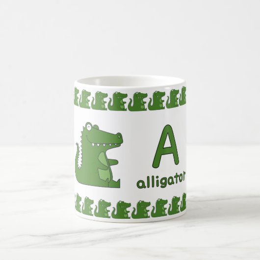 A is for Alligator – Fun Alphabet Cup Design Kaffeetasse (Mittel)