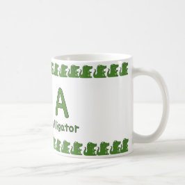 A is for Alligator – Fun Alphabet Cup Design Kaffeetasse