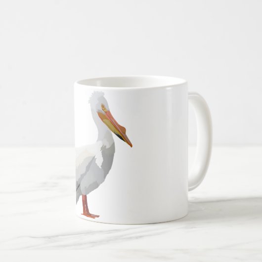 A is for American White Pelican Kaffeetasse (VorderseiteRechts)
