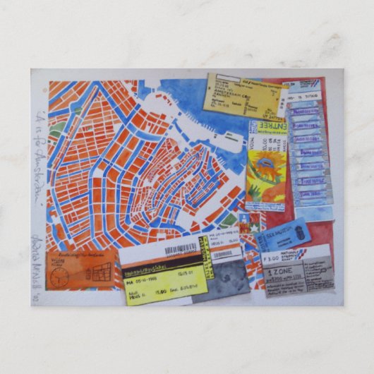 A is for Amsterdam postcard Postkarte (Vorderseite)