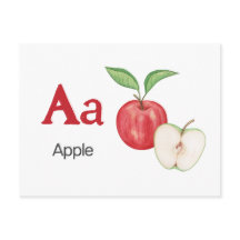 A is for Apple - Alphabet Flash Card
