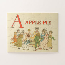 A is for Apple Pie Vintage wiederhergestellte Kind Puzzle