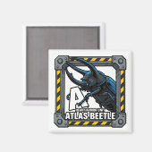 A is for Atlas Beetle – GTA Style ABC Learning Magnet (Vorderseite/Rückseite)