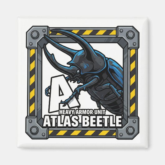 A is for Atlas Beetle – GTA Style ABC Learning Magnet (Vorne)