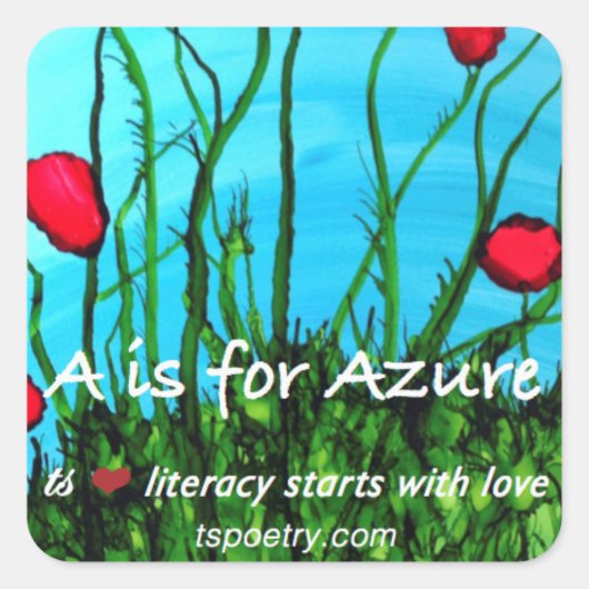 A is for Azure Stickers (Vorderseite)