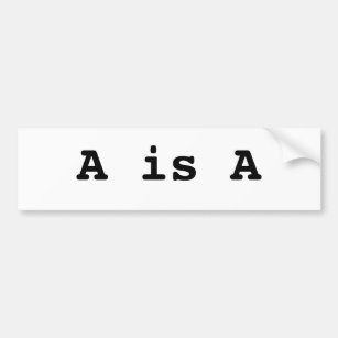 A ist A = das Gesetz der Identität Autoaufkleber