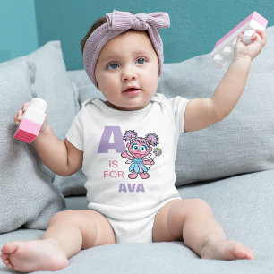 A ist für Abby Cadabby Fügen Sie Ihren Namen hin Baby Strampler