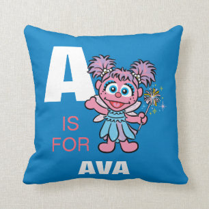A ist für Abby Cadabby Fügen Sie Ihren Namen hin Kissen