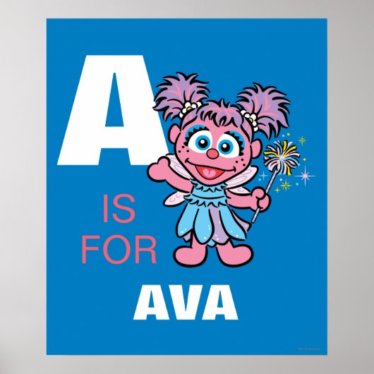 A ist für Abby Cadabby | Name hinzufügen Poster (Vorne)