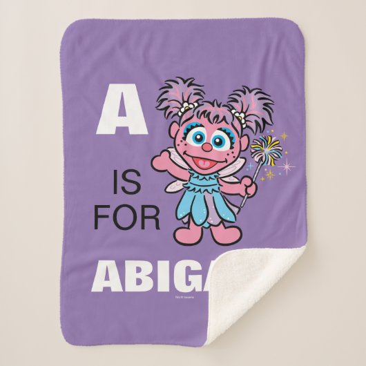 A ist für Abby Cadabby | Name hinzufügen Sherpadecke (Vorderseite)