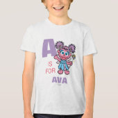 A ist für Abby Cadabby | Name hinzufügen Tri-Blend Shirt (Vorderseite)