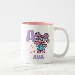 A ist für Abby Cadabby Name hinzufügen Zweifarbige Tasse