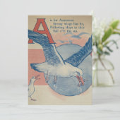 A ist für Albatross - Flat Dankeschön Karte (Stehend Vorderseite)