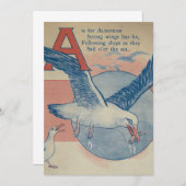 A ist für Albatross - Flat Dankeschön Karte (Vorne/Hinten)