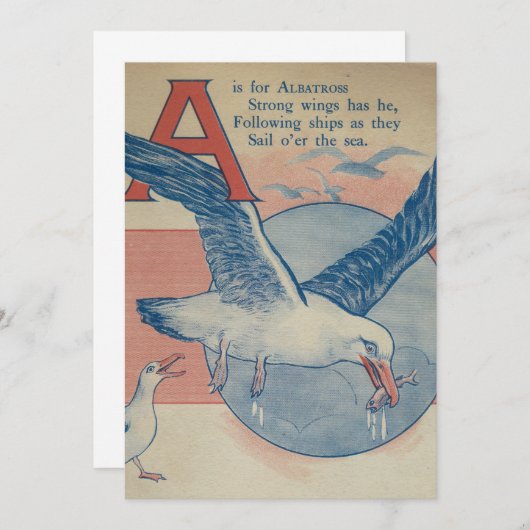 A ist für Albatross - Flat Dankeschön Karte (Vorne/Hinten)