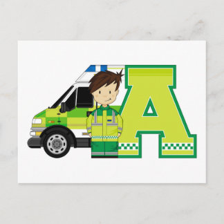 A ist für Ambulance Postkarte