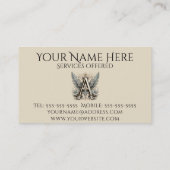 A ist für Angel Alphabet Letter Initial Visitenkarte (Rückseite)