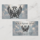 A ist für Angel Alphabet Letter Initial Visitenkarte (Vorne/Hinten)