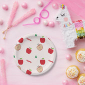 A ist für Apfel rosa Pappteller (Party)