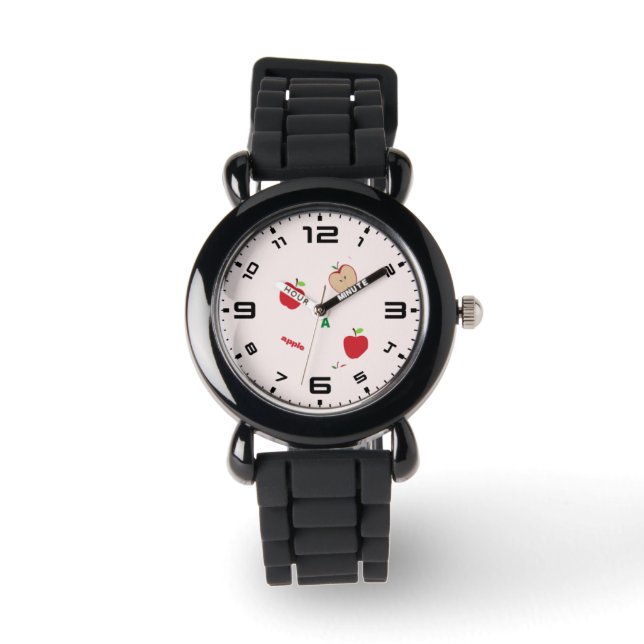 A ist für Apfelpink Armbanduhr (Vorderseite)
