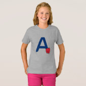 A ist für Apple Alphabet abc Buchstabenlernen nied T-Shirt (Vorne ganz)