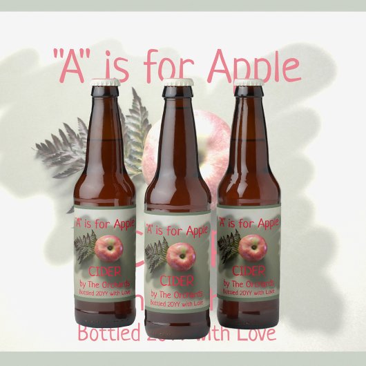 A ist für Apple Cider Zuhause in Flaschen abgefüll Bierflaschenetikett