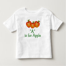 A ist für Apple lernen, Kleinkind-T - Shirt zu