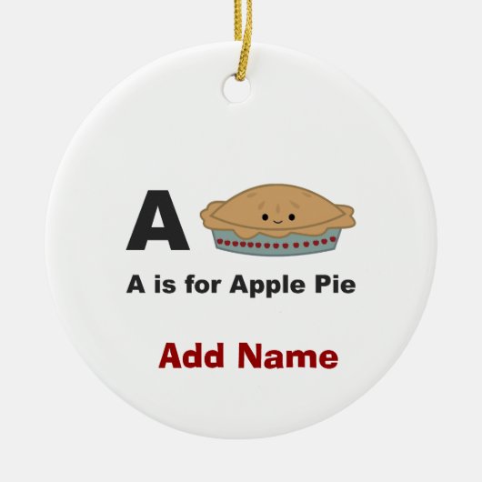 A ist für Apple Pie Keramik Ornament (Vorne)