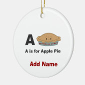A ist für Apple Pie Keramik Ornament (Links)