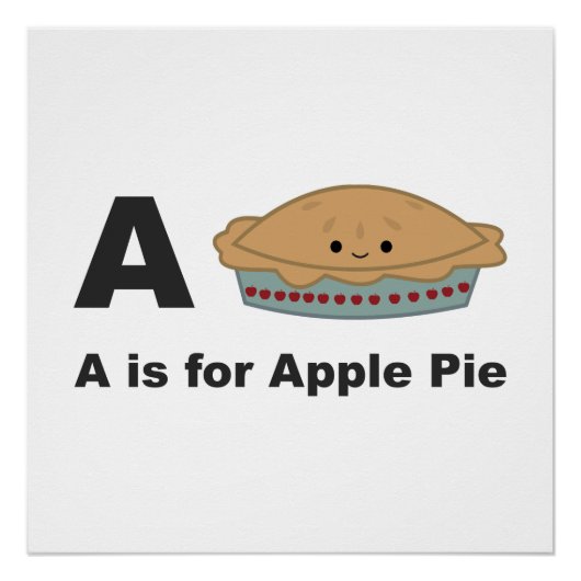 A ist für Apple Pie Poster (Vorderseite)