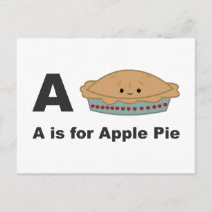 A ist für Apple Pie Postkarte
