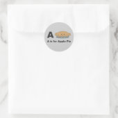 A ist für Apple Pie Runder Aufkleber (Tasche)