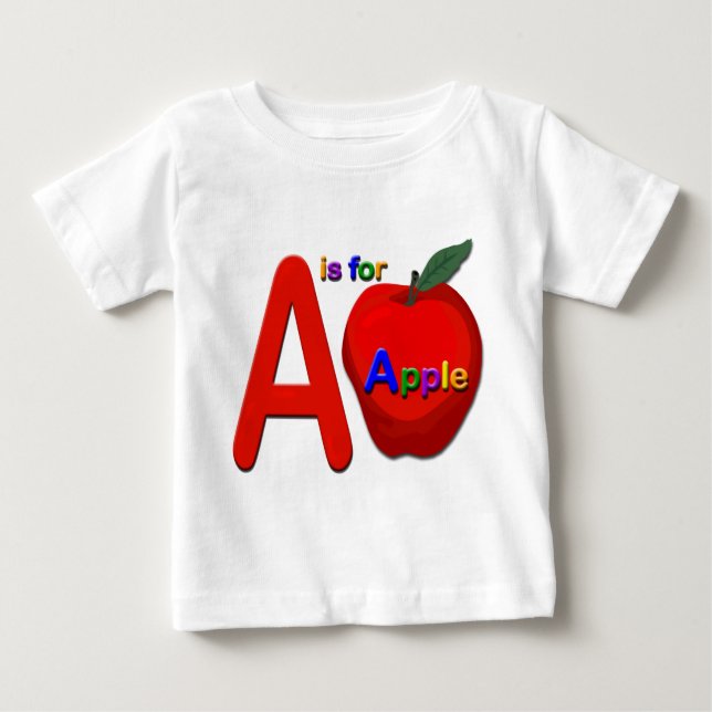 A ist für Apple Säuglings T - Shirt (Vorderseite)