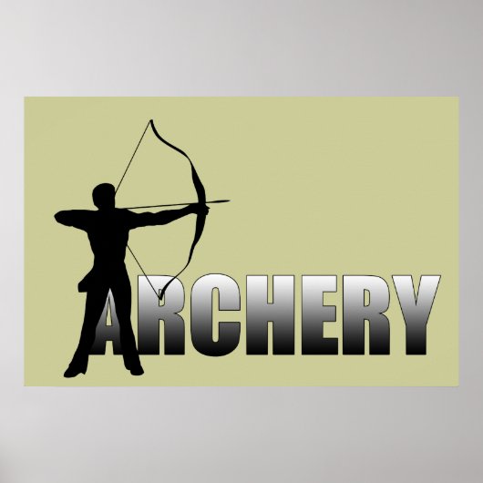 A ist für Archer - Bogenschießen Poster (Vorne)