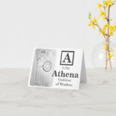 A ist für Athena Göttin der Weisheit Karte (Gelbe Blume)